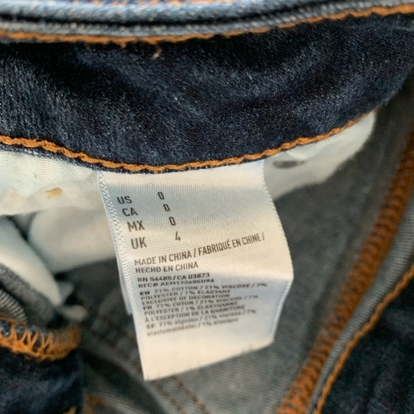 American Eagle Distressed Jean Shorts - Size 0 - Picture 5 of 5